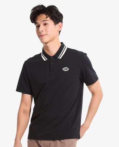  SKECHERS - Áo polo nam cổ bẻ tay ngắn thanh lịch 