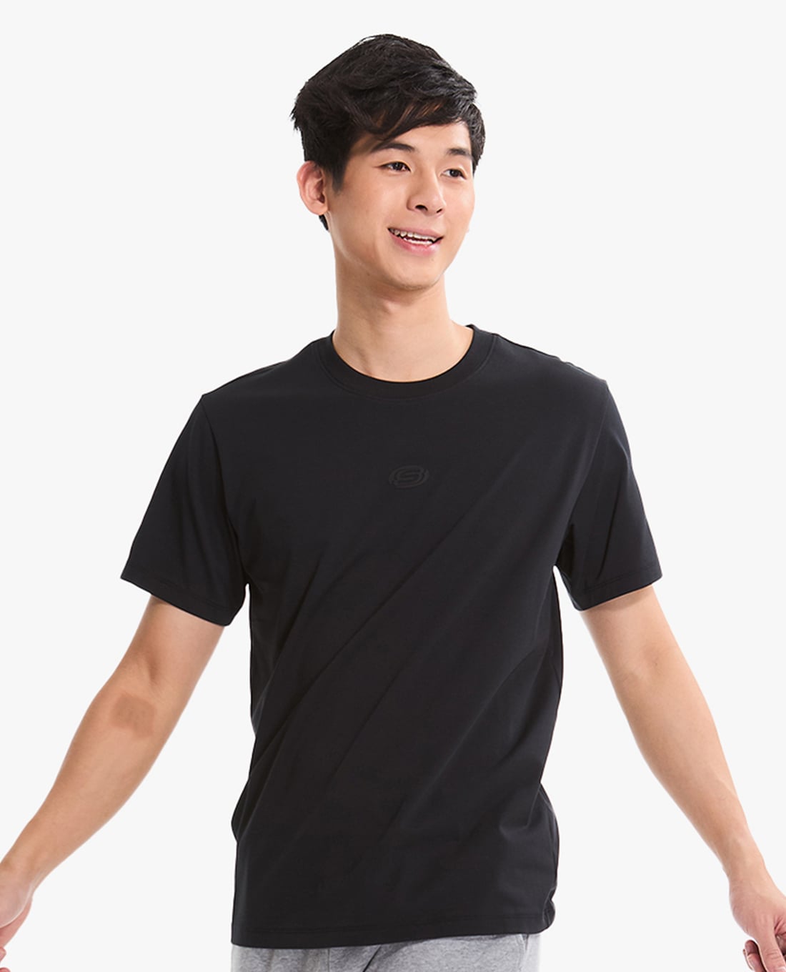 SKECHERS - Áo thun nam cổ tròn tay ngắn