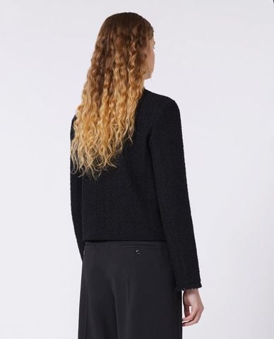  WEEKEND MAX MARA - Áo khoác tweed nữ cổ tròn tay dài Wkdagami 