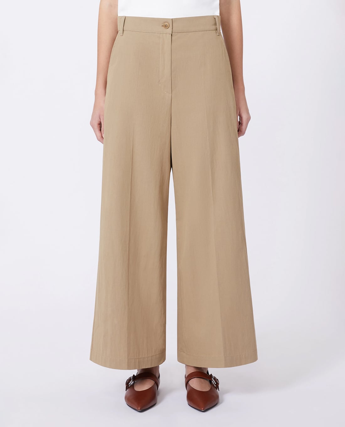 WEEKEND MAX MARA - Quần nữ ống rộng lưng cao Wkdronco
