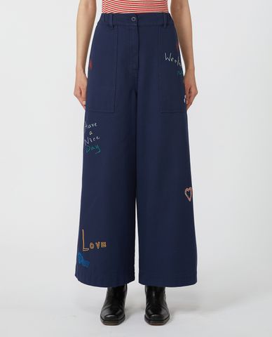  WEEKEND MAX MARA - Quần jeans nữ ống rộng Lotus 