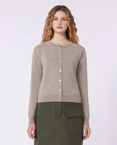  WEEKEND MAX MARA - Áo khoác cardigan nữ cổ tròn tay dài Wkdoncia 