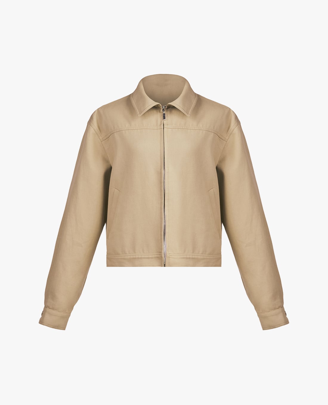 GIGI - Áo khoác sơ mi nữ tay dài khoá kéo