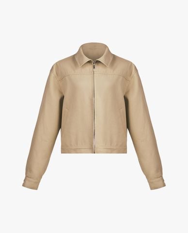  GIGI - Áo khoác sơ mi nữ tay dài khoá kéo 