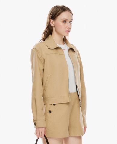  GIGI - Áo khoác sơ mi nữ tay dài khoá kéo 