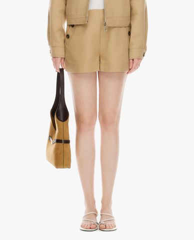  GIGI - Quần shorts ngắn nữ lưng cao phối nút 