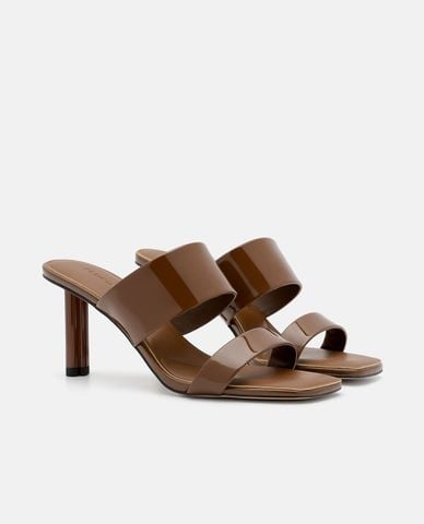  PEDRO - Giày mules cao gót nữ Icon Leather 