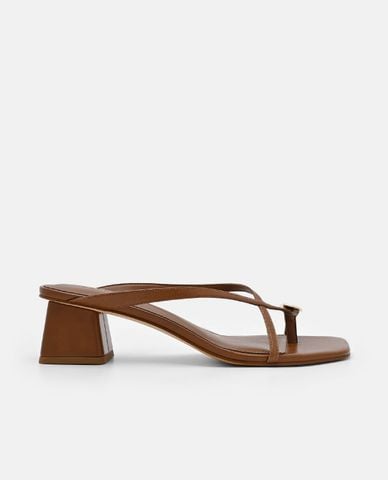  PEDRO - Giày mules cao gót nữ mũi vuông xỏ ngón 
