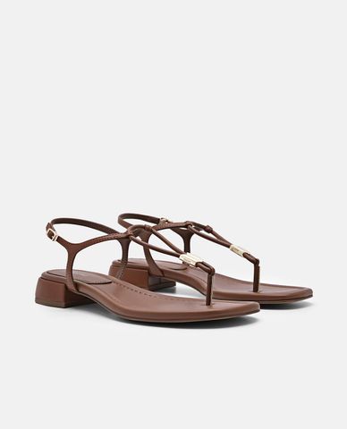  PEDRO - Giày sandals nữ đế thấp mũi vuông 