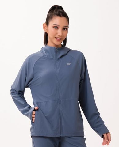  SKECHERS - Áo khoác thể thao unisex phối mũ Performance 