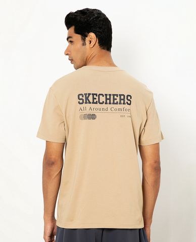  SKECHERS - Áo thun nam cổ tròn tay ngắn Basketball Culture 