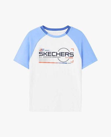  SKECHERS - Áo thun bé trai cổ tròn tay ngắn Runners Club 