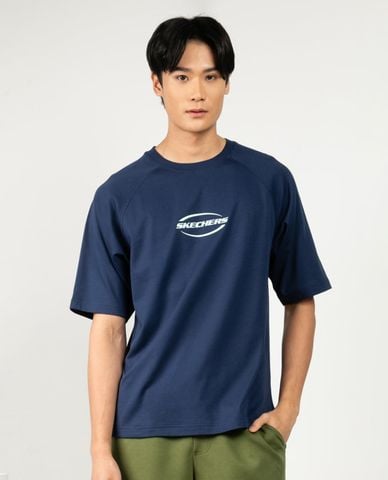  SKECHERS - Áo thun nam cổ tròn tay ngắn Authentic 