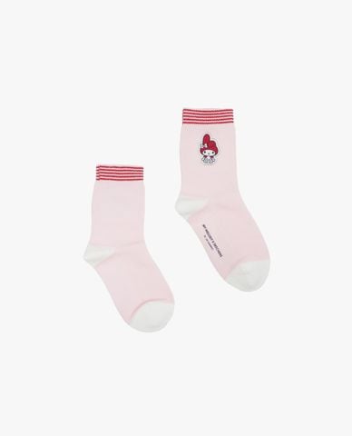  SKECHERS - Set 2 vớ bé gái cổ cao Hello Kitty & My Melody 