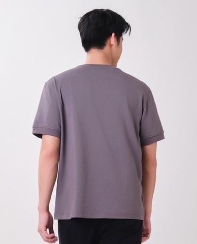  SKECHERS - Áo thun nam cổ henley tay ngắn phối khuy cài 