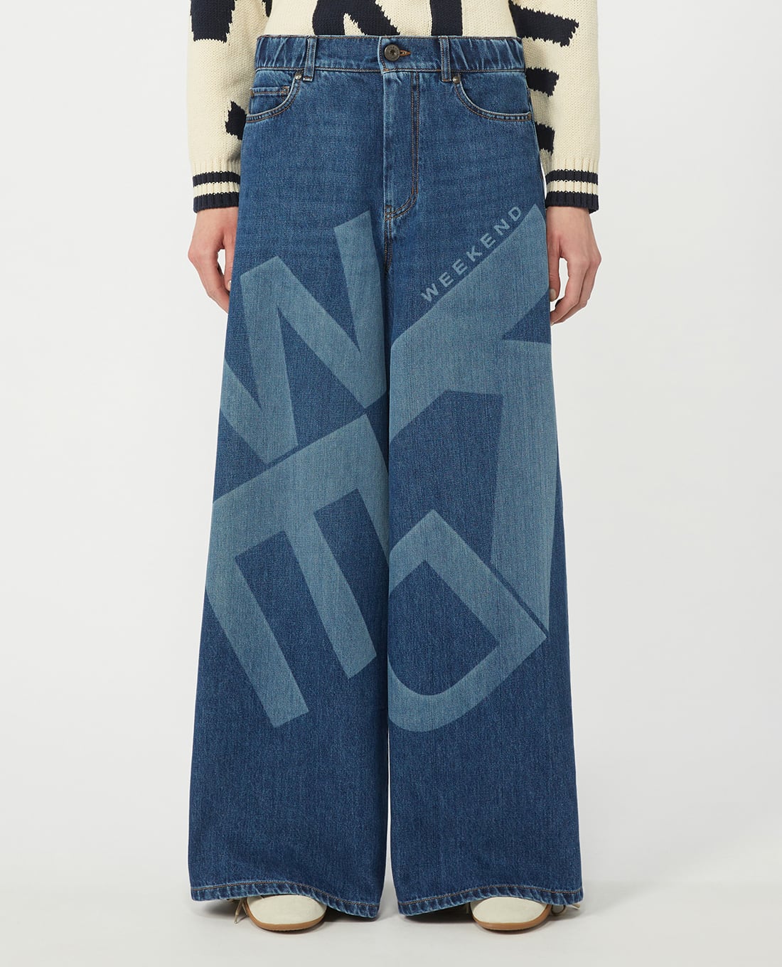 WEEKEND MAX MARA - Quần jeans nữ ống rộng Wkdvortice