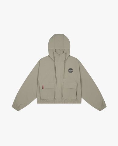  PALLADIUM - Áo khoác croptop nữ tay dài phối mũ 