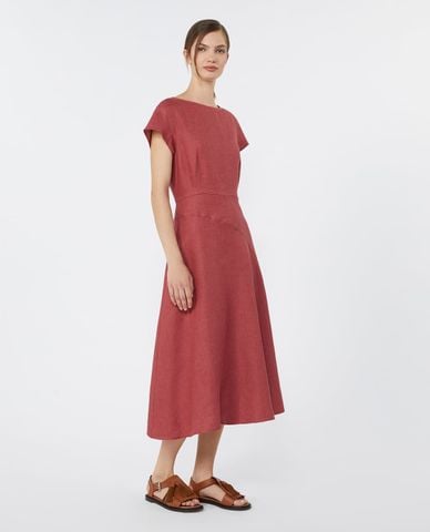  WEEKEND MAX MARA - Đầm midi cổ tròn tay ngắn Wkdesordio 