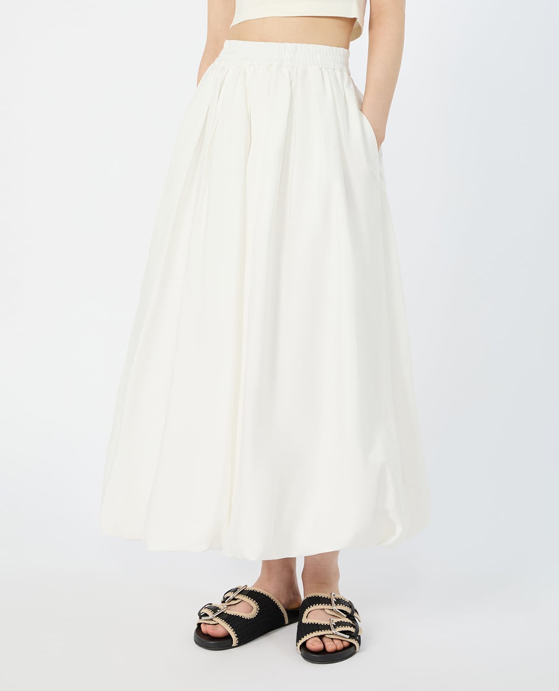WEEKEND MAX MARA - Chân váy chữ A midi dáng phồng Wkinuvole