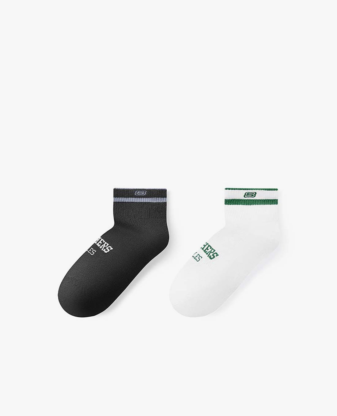 SKECHERS - Set 2 vớ nam cổ thấp viền sọc phối logo