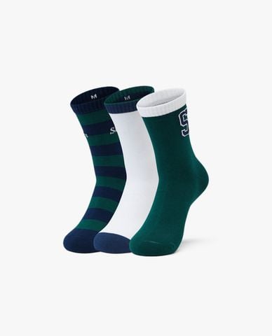  SKECHERS - Set 3 vớ unisex cổ cao thời trang 