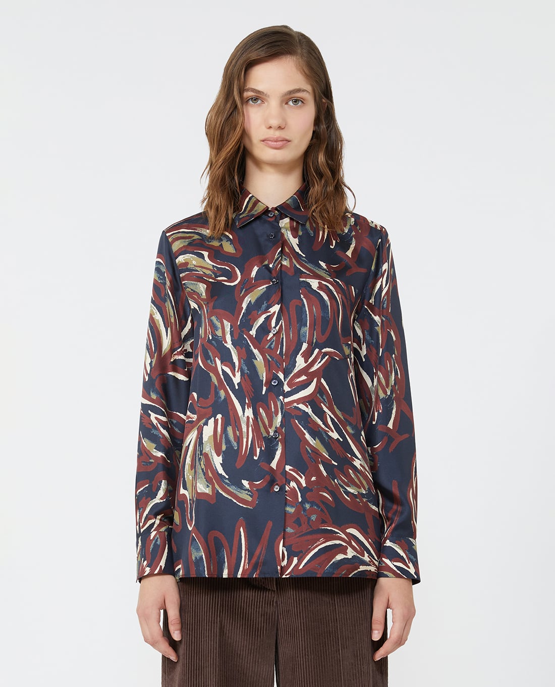 WEEKEND MAX MARA - Áo sơ mi nữ cổ bẻ tay dài Rive