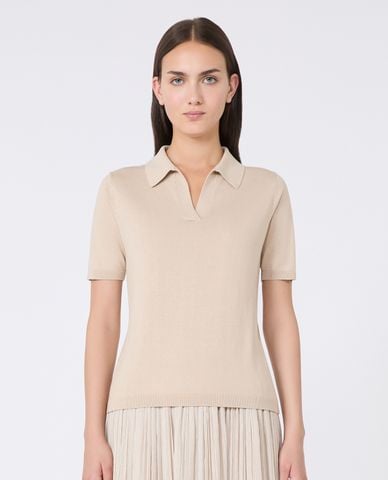  WEEKEND MAX MARA - Áo polo nữ cổ V tay ngắn Roncolo 