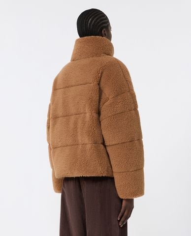  WEEKEND MAX MARA - Áo khoác lông nữ cổ cao tay dài Alfredo 