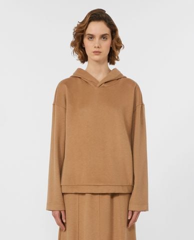  WEEKEND MAX MARA - Áo hoodie nữ tay dài phối mũ Oscuri 