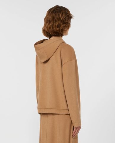  WEEKEND MAX MARA - Áo hoodie nữ tay dài phối mũ Oscuri 