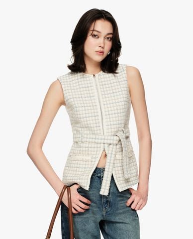  GIGI - Áo sát nách nữ phối đai eo 