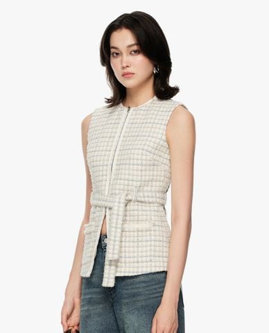  GIGI - Áo sát nách nữ phối đai eo 