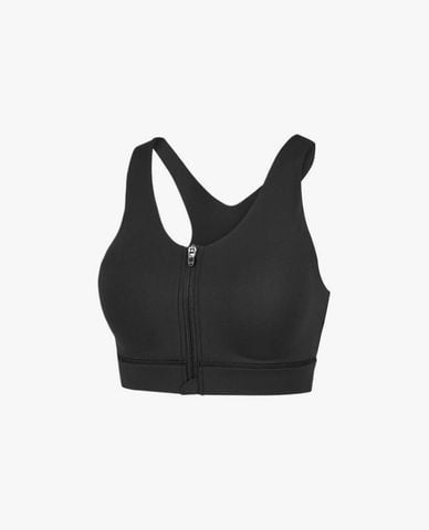  SKECHERS - Áo bra thể thao nữ phối khóa kéo zip 