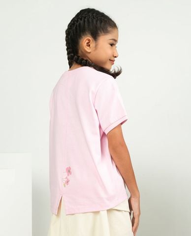  SKECHERS - Áo thun bé gái cổ tròn tay ngắn Urban Outdoor 