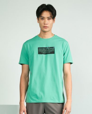  SKECHERS - Áo thun thể thao nam cổ tròn tay ngắn Performance 