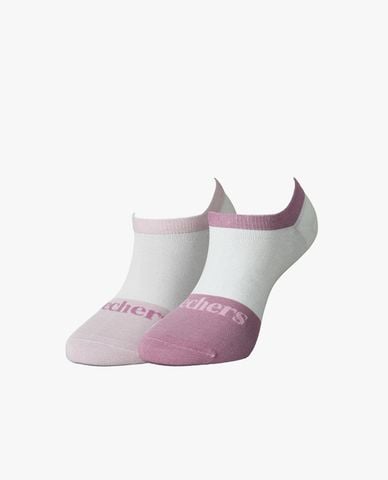  SKECHERS - Set 2 vớ nữ cổ thấp phối logo 
