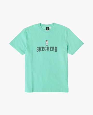  SKECHERS - Áo thun unisex cổ tròn tay ngắn Demon Slayer 