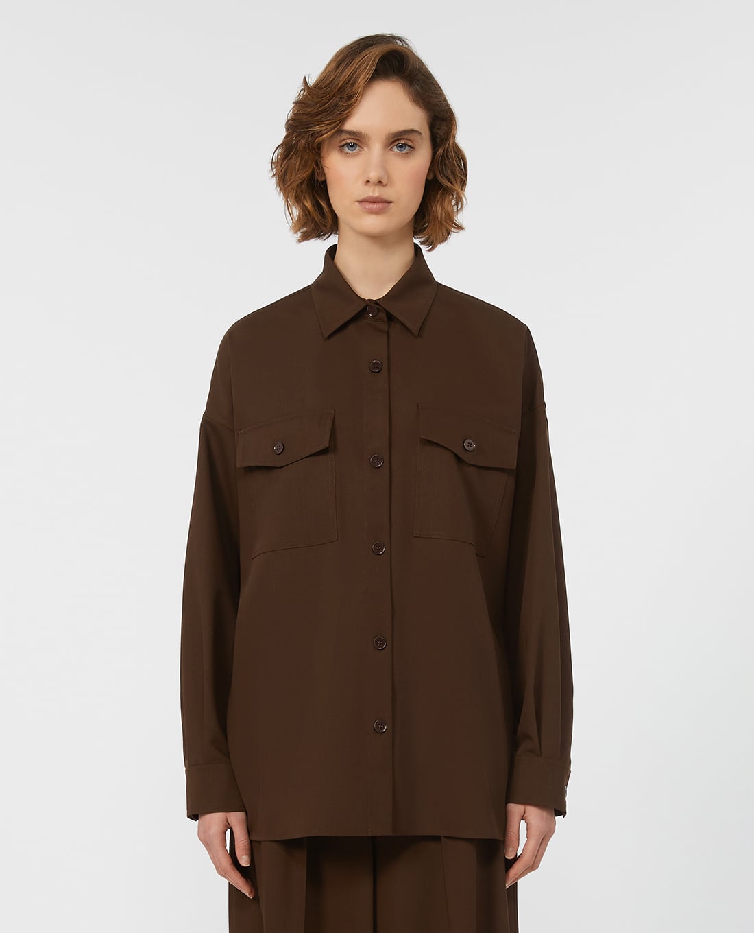 WEEKEND MAX MARA - Áo sơ mi nữ cổ bẻ tay dài Firmina