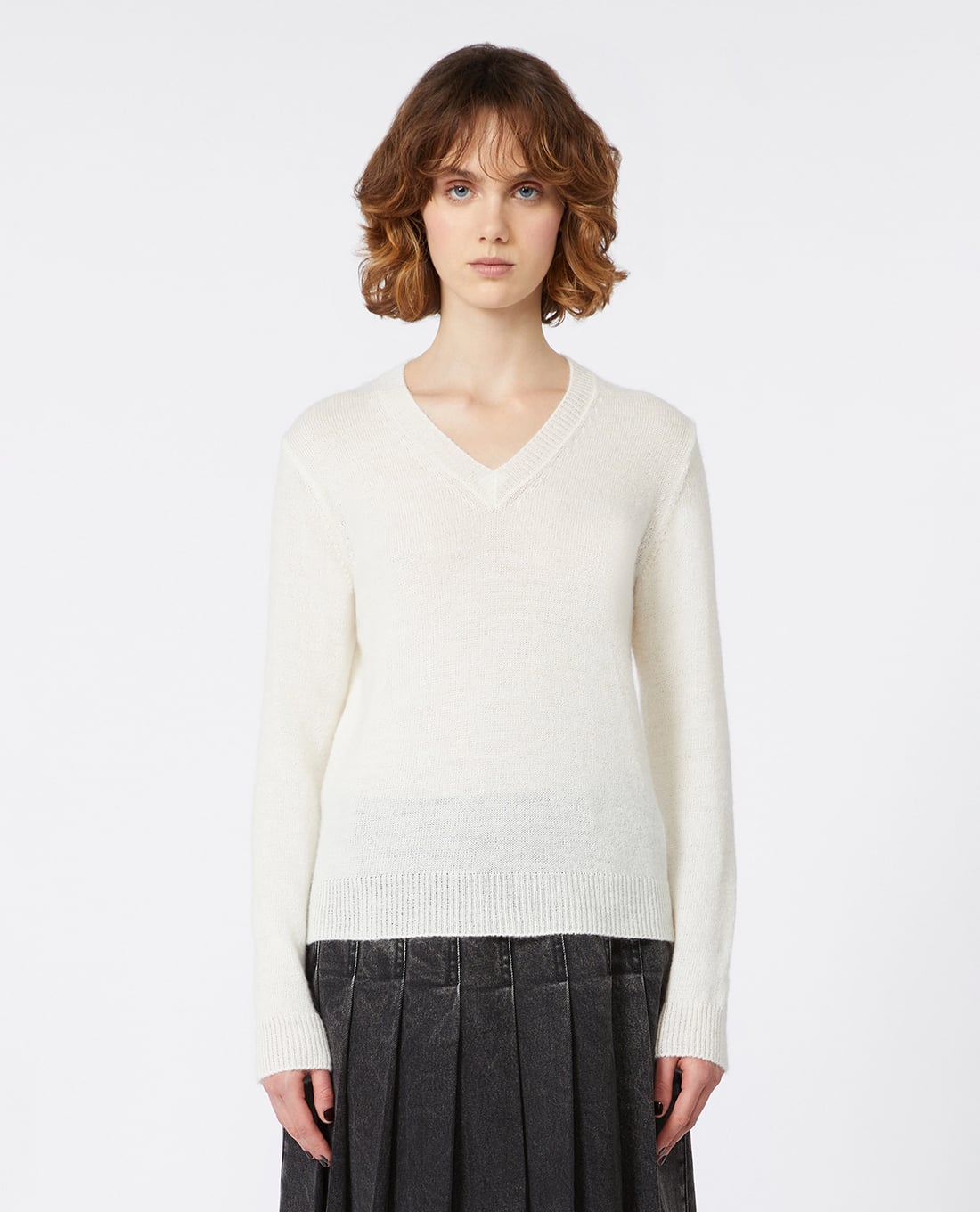 WEEKEND MAX MARA - Áo dệt kim nữ cổ V tay dài Brunate