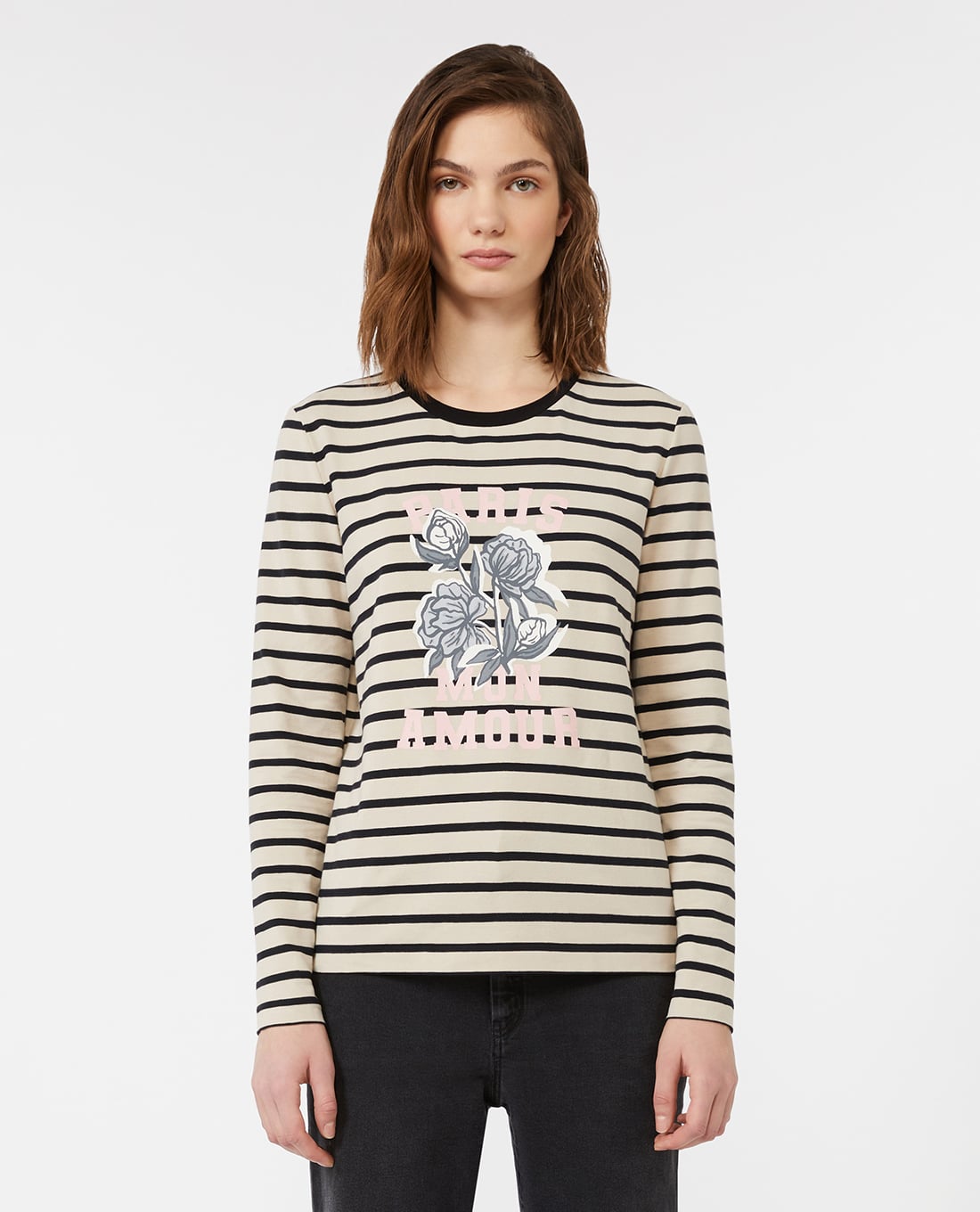 WEEKEND MAX MARA - Áo thun nữ cổ tròn tay dài Alias