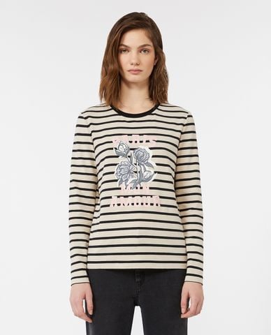  WEEKEND MAX MARA - Áo thun nữ cổ tròn tay dài Alias 