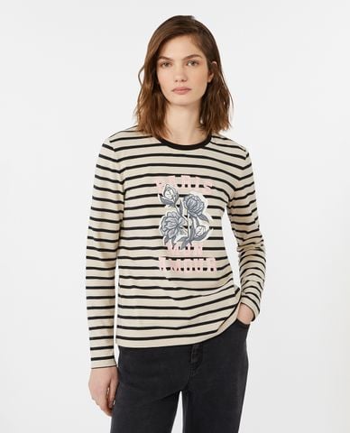  WEEKEND MAX MARA - Áo thun nữ cổ tròn tay dài Alias 