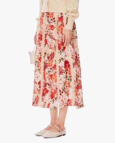  GIGI - Chân váy phom suông midi họa tiết hoa 