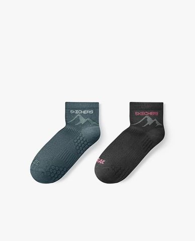  SKECHERS - Set 2 đôi vớ unisex cổ thấp Mountain And Wild Outdoor 