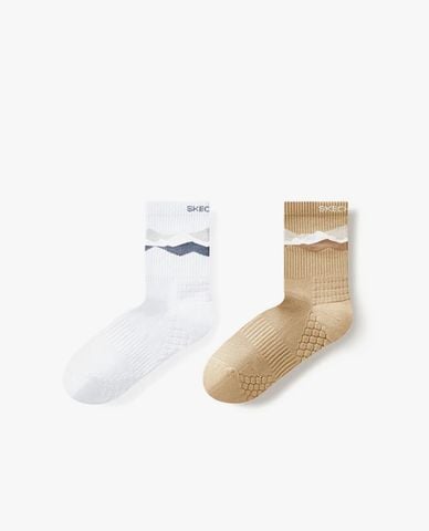 SKECHERS - Set 2 đôi vớ nam cổ cao thời trang 