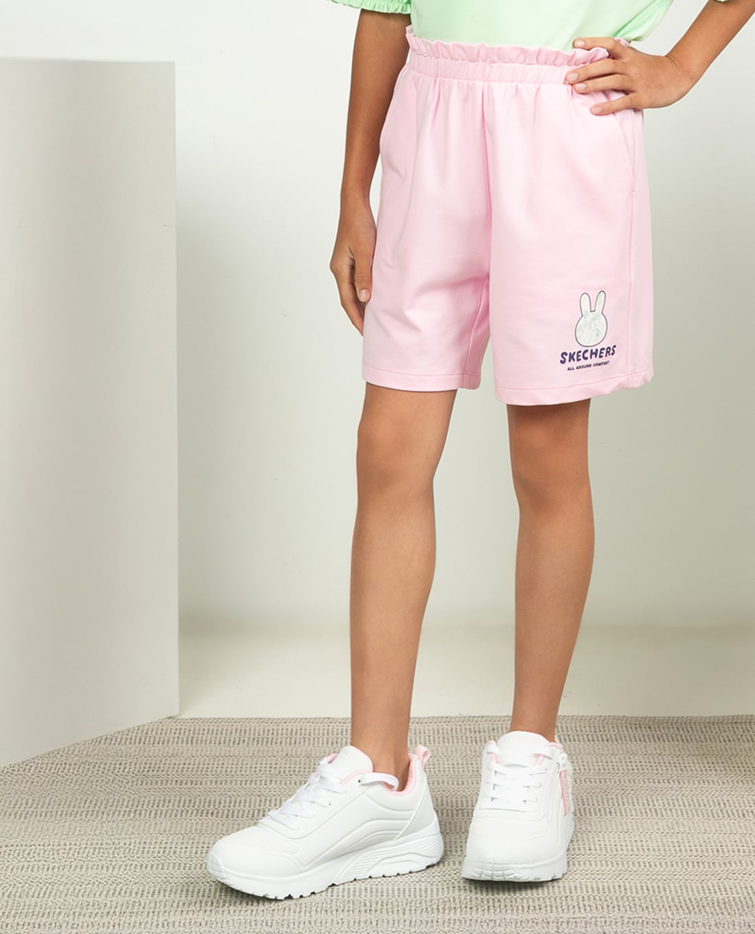 SKECHERS - Quần short bé gái lưng thun Urban Outdoor