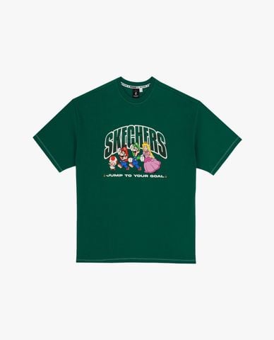  SKECHERS - Áo thun unisex tay ngắn Nintendo Super Mario 