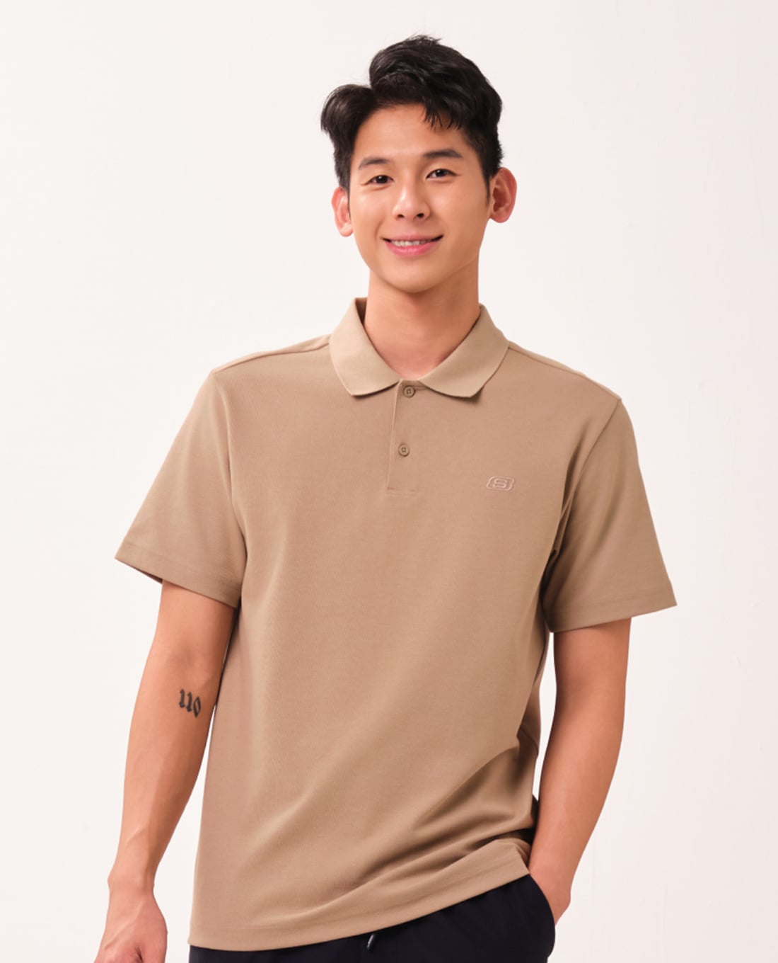 SKECHERS - Áo polo nam cổ bẻ tay ngắn Lounge