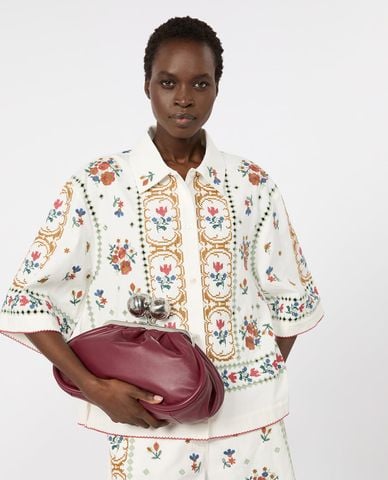  WEEKEND MAX MARA - Clutch nữ hình oval Milvanew Pasticcino 
