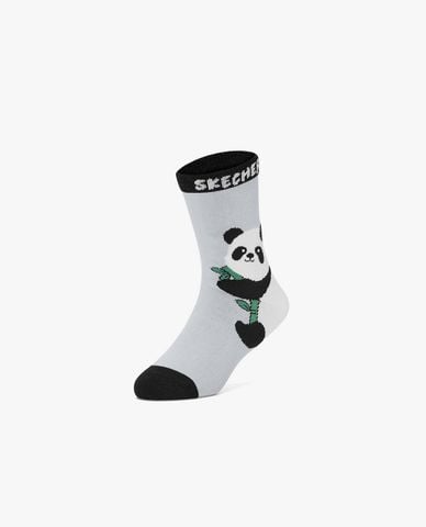  SKECHERS - Set 2 vớ trẻ em cổ cao họa tiết gấu trúc 